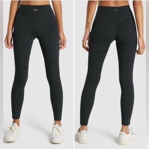 Gymshark x Whitney Simmons black high waisted butt scrunch leggings with mesh S
